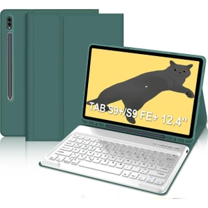 Samsung Galaxy Tab S9 Fe+Plus 12,4 Uymlu Bluetooth Türkçe Q Klavyeli Kılıfı (Tablet Değildir)