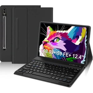 Samsung Galaxy Tab S9 Fe+Plus 12,4 Uymlu Bluetooth Türkçe Q Klavyeli Kılıfı (Tablet Değildir)