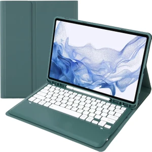 Samsung Tab S7 Fe  12.4 Inç Uymlu Bluetooth Türkçe Q Klavyeli Kılıfı (Tablet Değildir) Kapak