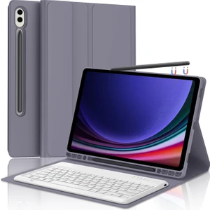 Samsung Galaxy Tab S9 Fe+Plus 12,4 Uymlu Bluetooth Türkçe Q Klavyeli Kılıfı (Tablet Değildir)
