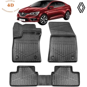 My Jasmin Renault Megane 4 Sedan 2016 Sonrası 4d Havuzlu Paspas Siyah Renk