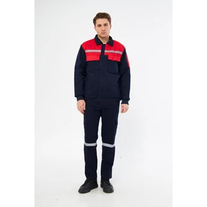 Iş Takımı 7/7 Gabardin %100 Pamuk Reflektörlü Lacivert
