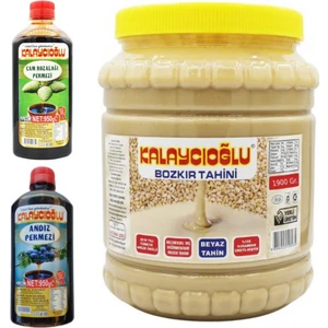 Şifa Paketi: Beyaz Bozkır Tahin 1900 gr Andız Pekmezi 950 gr Kozalak Pekmezi 950 gr