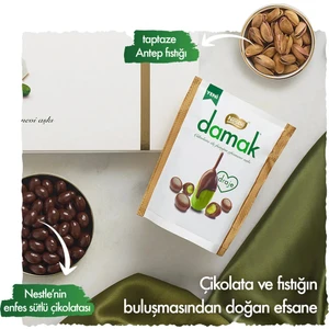 Damak Sütlü Çikolata Kaplı Antep Fıstıklı Draje 50 gr
