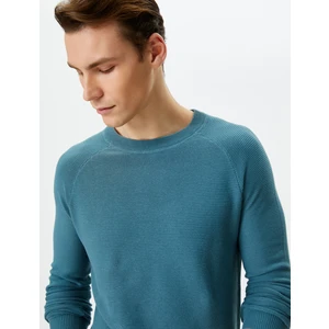 Triko Kazak Basic Bisiklet Yaka Reglan Kol Pamuklu