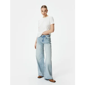 Basic Tişört Bisiklet Yaka Kısa Kollu Pamuklu