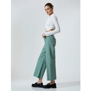 Geniş Kısa Paça Kot Pantolon Yüksek Bel - Sandra Jeans