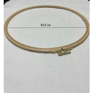 Allizol Vidalı Ahşap Nakış Kasnağı /punch Kasnağı (30,5 Cm’lik tek kasnak), punch kasnak, nakış kasnak, vidalı kasnak