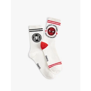 2'li Örümcek Adam Baskılı Çorap Seti Lisanslı