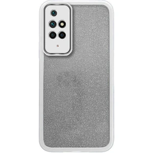 Xiaomi Redmi 10 Uyumlu Kılıf Zebana Işıltım Silikon Kılıf (Kamera Lens Korumalı) Gri