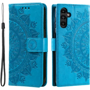 Seashell Digital Samsung Galaxy A25 Için 5g Pu Deri Stand Strap- ile Basılmış Çiçek Cüzdanı Telefon Kasası Telefon Kılıfı (Yurt Dışından)