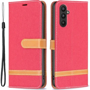 Seashell Digital Samsung Galaxy A25 Için 5g Telefon Deri Kasa Kot Pantolon Bir Ekleme Cüzdan Stand-Sı Telefon Kılıfı (Yurt Dışından)