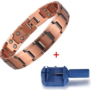 Qiuhong Shop 22CM Tarzı Aletli Bileklik Erkekler Bilezik Takı Yüksek Gau Etkili Güçlü Manyetik Bakır Bilezik Sağlıklı Hologram Bilezikler Için Faydaları Bileklik (Yurt Dışından)