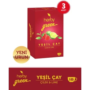 Yeşil Çay Çilek ve Lime x 3 Adet