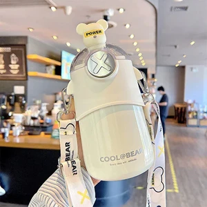 YinQian Boutique 316 Paslanmaz Çelik Çocuk Suluk 480ML - Mavi (Yurt Dışından)