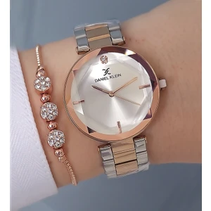 Daniel Klein Kesme Camlı Çelik Bilezik Rose Gold/metalik Kadın Kol Saati - Zirkon Taşlı Bileklik Hediyeli