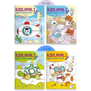 Kodlamalı Eğitici Boyama Seti (4 Kitap)
