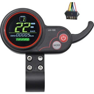 LH100 LCD Ekran Gösterge Paneli 24V-60V Gaz Kelebeği Ölçer Kugoo Elektrikli Scooter/ebike Hız Göstergesi (Sm Fiş 6pın) (Yurt Dışından)