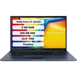 Vivobook 15 X1502ZA-EJ1645 Intel Core i3 1215U 8GB 256GB SSD Freedos 15.6" FHD Taşınabilir Bilgisayar