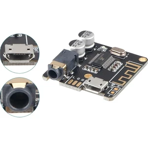 Bt5.0 Ses Alıcısı Mp3 Bluetooth Dekoder Kayıpsız Araba Hoparlör Ses Amplifikatörü Kurulu Kılıf + Aux Ses Kablosu DC3.7-5V (Yurt Dışından)