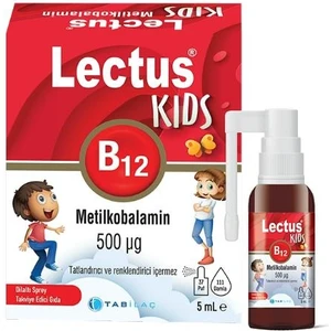 Tab İlaç Lectus Kids B12 Metilkobalamin 500 Mcg Dilaltı Sprey 5 ml