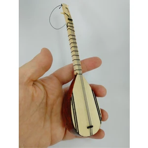 Ennea Art Dekoratif Ahşap Bağlama El Yapımı Minyatür Duvar Dekoru