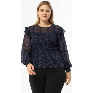 Astarlı Şifon Gipe Detaylı Bluz