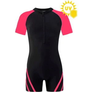 Çocuk Uv Korumalı Kısa Kollu Yüzücü Tulum Mayo Havuz ve Deniz Mayosu Kids Swimwear Unisex