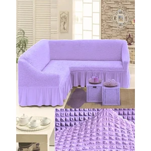 Furkan Ticaret Furkanticaret Bürümcük Kumaş, Etekli L Köşe Koltuk Örtüsü. 1 Adet Esnek, Lastikli, Süngerli L Koltuk Kılıfı