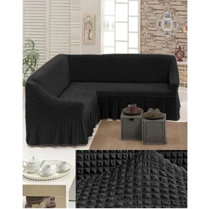 Furkan Ticaret Furkanticaret Bürümcük Kumaş, Etekli L Köşe Koltuk Örtüsü. 1 Adet Esnek, Lastikli, Süngerli L Koltuk Kılıfı