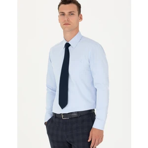 Pierre Cardin Erkek Açık Mavi Regular Fit Uzun Kollu Basic Gömlek 50277764-VR003