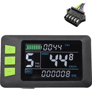 Humble P3C LCD Ekran Gösterge Paneli Metre Renkli Ekran 24 V-60 V Elektrikli Bisiklet Ölçer Elektrikli Scooter Için (Sm Fiş 5pın) (Yurt Dışından)