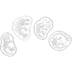 Dinozor Çerez Fosili Çerez Kesici 4 Adet Dinozor Kemik Fosili Kalıp Pişirme Meraklıları Için (Yurt Dışından)