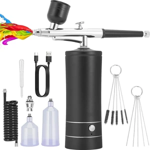 Humble Airbrush Kıt Akülü Şarj Edilebilir Kompresör Airbrush Seti (Yurt Dışından)