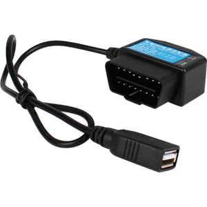 24 Saat 5 V 3A USB Araç Şarj Kablosu Obd Kablolu Kiti Anahtarı ile 0.5 Metre Tel Çizgi Kam Kamera Araç Dvr (Yurt Dışından)
