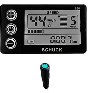 Ebike S866 LCD Ekran Ölçer Elektrikli Bisiklet 24V 36V 48V Kontrol Paneli Su Geçirmez Fiş ile BBS01 BBS02 (Yurt Dışından)