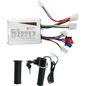36V 350W Elektrikli Scooter Fırçalanmış Kontrol Motoru + E-Bisiklet Elektrikli Scooter Bisiklet Için Gaz Büküm Kavrama Kiti (Yurt Dışından)