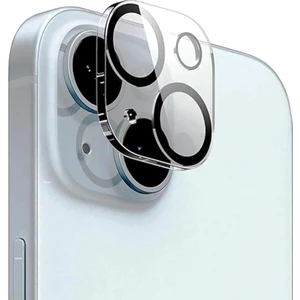 iPhone 15-15 Plus 3D Kamera Camı Lens Koruyucu Glass Şeffaf Night Delux Versıon-Al3403
