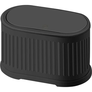 Kapaklı Mini Çöp Kovası, 4l Küçük Mutfak Kompost Kutusu Tezgah Üstü Çöp Kovası, Paslanmaz Çelik Mini Çöp Kovası Siyah (Yurt Dışından)