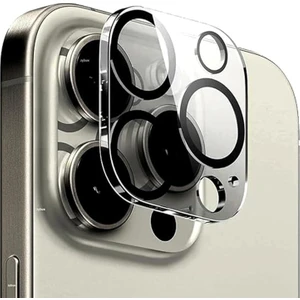 iPhone 15 Pro-15 Pro Max Uyumlu 3D Kamera Camı Lens Koruyucu Glass Şeffaf Night Delux Versıon-Al3403