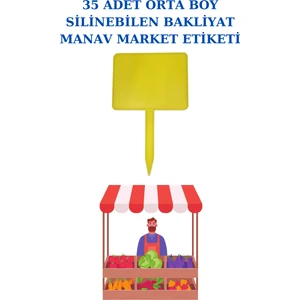 Manken İstanbul 35 Adet Orta Boy Yaz Sil Sapla Bakliyat Etiketliği Manav Etiketliği Pazarcı Etiketi