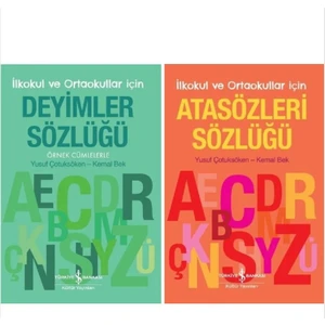 İş Bankası Kültür Yayınları Ilkokul ve Ortaokullar Için Atasözleri ve Deyimler Sözlüğü Örnek Cümlelerle / 2 Kitap