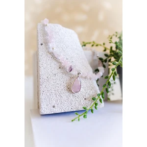 İz Jewel Pembe Kuvars Kolye