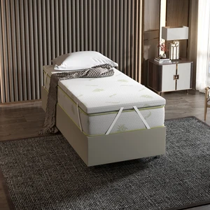 Yatak Pedi, Kuş Tüy Süngerli, Full Ortopedik Aloevera Yatak Pedi,  100X200 cm