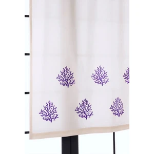 Pamukidea Mercan Baskılı %100 Pamuklu Sade Düz Keten + Tahta Baskı Güneşlik Buldan - Bodrum Perdesi