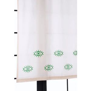 Pamukidea Göz Baskılı %100 Pamuklu Sade Düz Keten + Tahta - Taş Baskı Güneşlik Buldan - Bodrum Perdesi