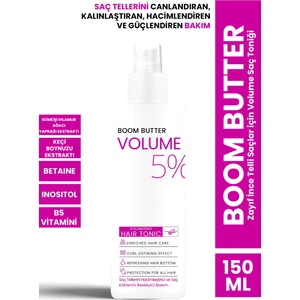 Boom Butter Zayıf İnce Telli Saçlar Için Volume Saç Toniği 150 ml