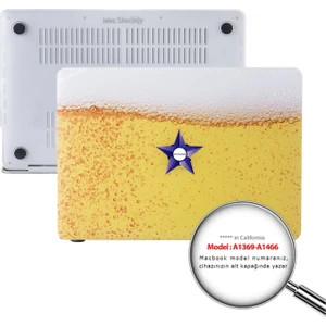 Macbook Air Kılıf 13 inç Fizzy (Eski USB'li Model 2010-2017) A1369 A1466 ile Uyumlu