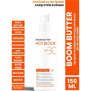 Boom Butter Isıl İşlem ve Güneş Koruyucu Hot Block Spf 30+ Saç Toniği 150 ml