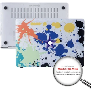 Macbook Air Kılıf 13 inç Paint03 (Eski USB'li Model 2010-2017) A1369 A1466 ile Uyumlu